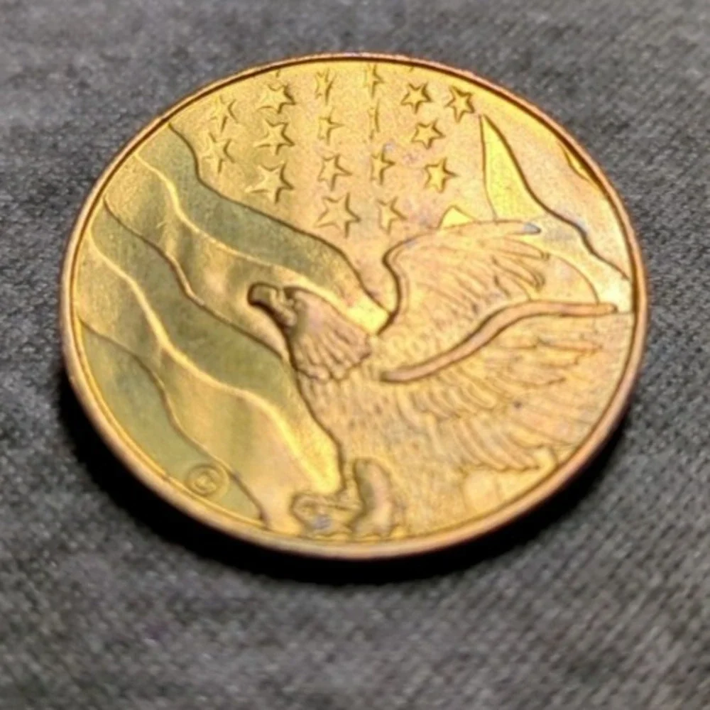May Good Luck Always Accompany The Bearer Metal Token Coin Lucky Goldn Horseshoe